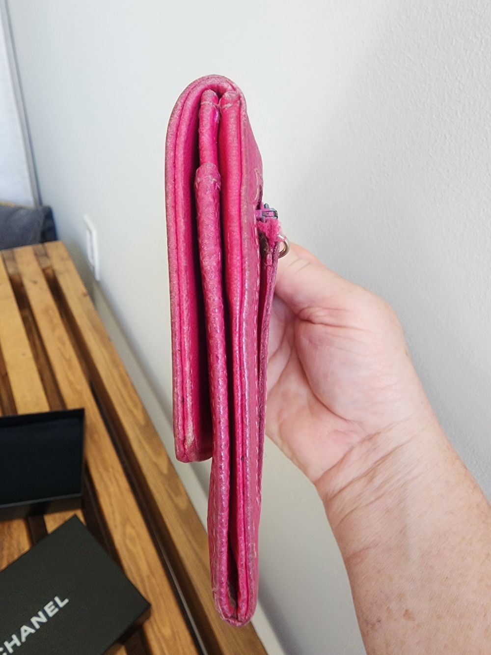 CHANEL Pink Quilted Leather Wallet - Picture 5 of 12